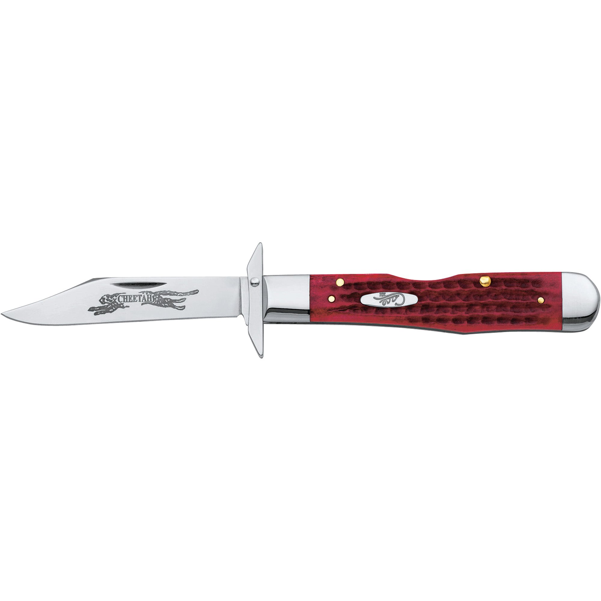 Case Old Red Bone Pocket Worn Cheetah Lockback Knife